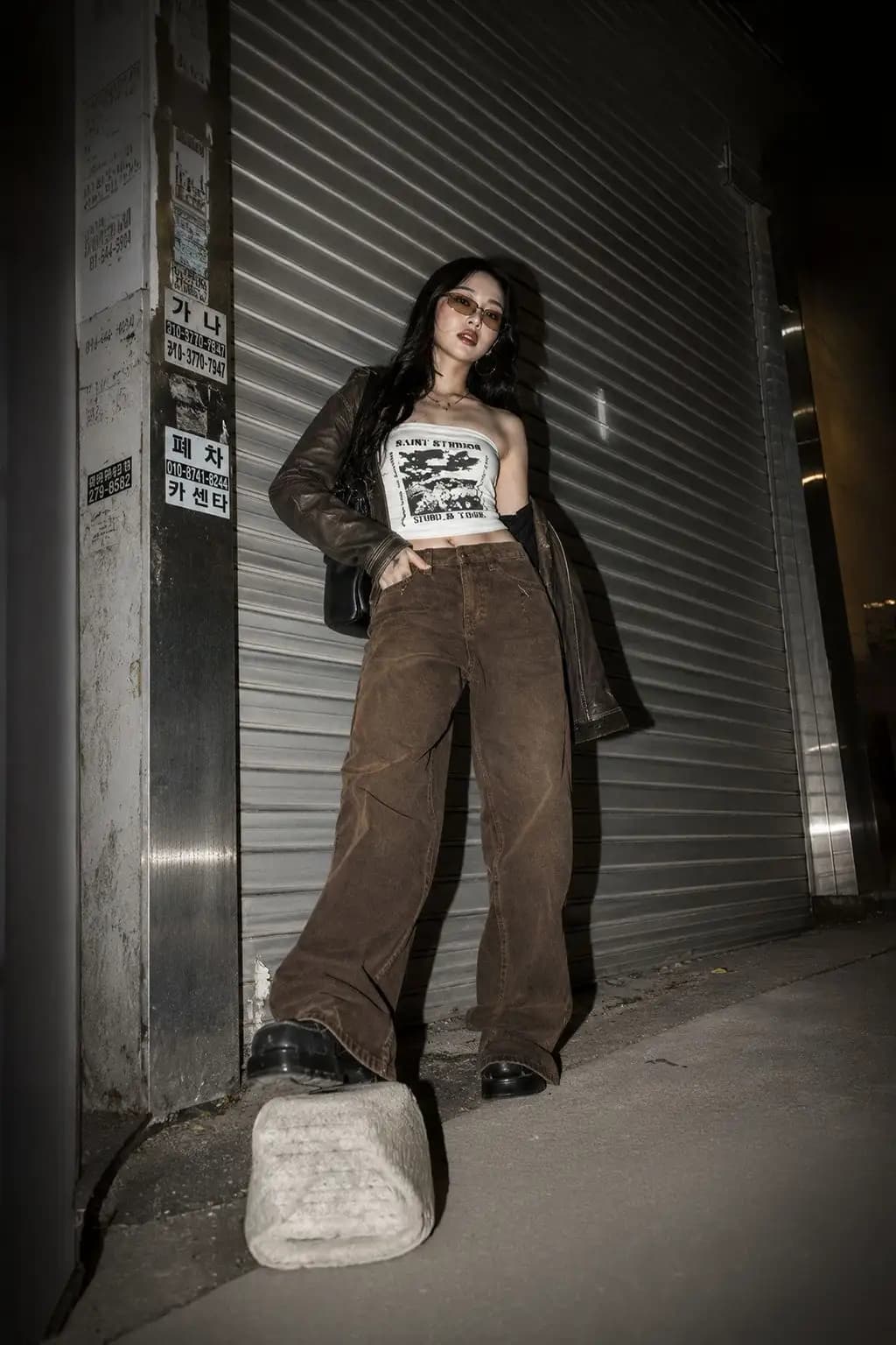 Brown Straight fit Jeans